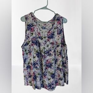BOGO ANDREE BY UNIT Floral Tank Top- 1X